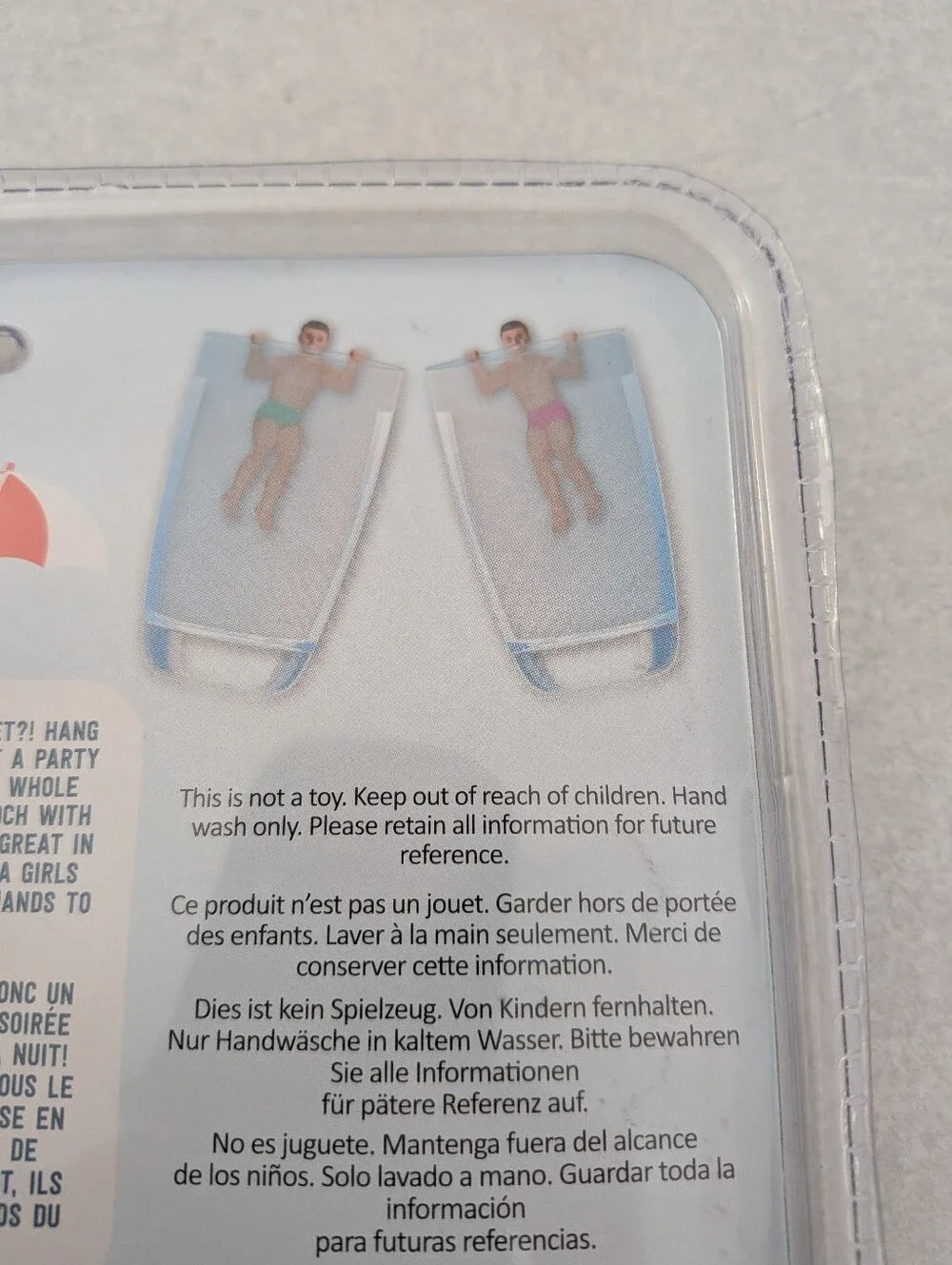 Drinking Buddies Drink Markers - Men Swim Figurine Set, Multicolor NEW 6 Pack